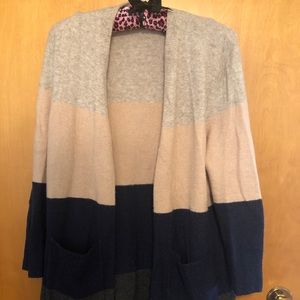 Madewell color block cardigan